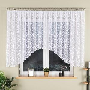 Dekorační oblouková krátká záclona na žabky LEOKADIA 135 bílá 450x135 cm MyBestHome