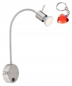 Nástěnné svítidlo Globo šedé, integrovaný LED zdroj 50 W