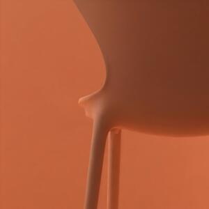 VONDOM Oranžová plastová jídelní židle LOVE