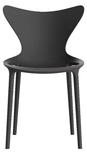 OnaDnes -20% VONDOM Černá plastová jídelní židle LOVE