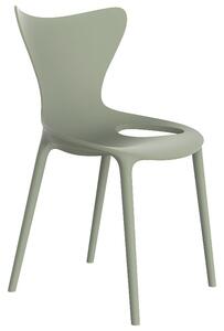 OnaDnes -20% VONDOM Zelená plastová jídelní židle LOVE