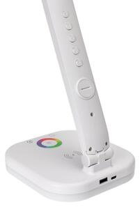 LED RGBW Stm. lampa s bezdr. nab., displejem, USB portem 6W/5V 3000-6500K bílá