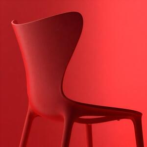 VONDOM Červená plastová jídelní židle LOVE