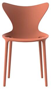 VONDOM Oranžová plastová jídelní židle LOVE