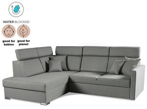 Sedací souprava SLIM XL | 180x238 | LEVÁ | rozkládací + úlož. prostor | 20 šedá WATER BLOCKED