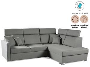 Sedací souprava SLIM XL | 238x180 | PRAVÁ | rozkládací + úlož. prostor | 20 šedá WATER BLOCKED