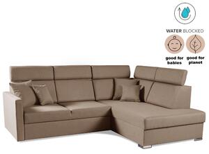 Sedací souprava SLIM XL | 238x180 | PRAVÁ | rozkládací + úlož. prostor | 05 hnědá WATER BLOCKED