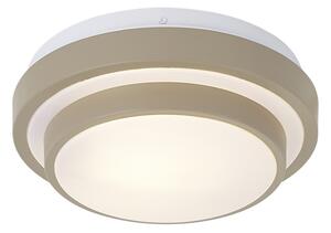 Moderní stropní svítidlo taupe s bílou barvou 25 cm IP44 - Walden