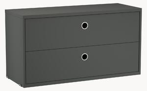 Skříňka do modulárního regálového systému se zásuvkami String System