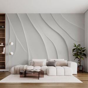 Fototapeta Bílý povrch se zvlněnými liniemi, 3D fototapety, Populární fototapety, w02298 - Tapeko.co.cz