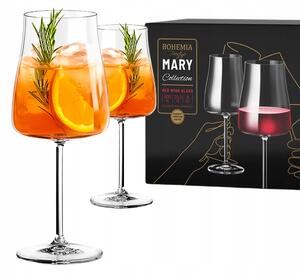 Skleničky na červené víno Bohemia MARY bezbarvé 600 ml 6 ks