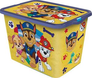 Plastový úložný box s víkem Paw Patrol 23l žlutý