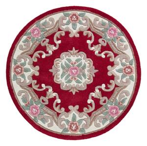 Červený vlněný koberec Flair Rugs Aubusson, ⌀ 120 cm