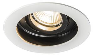 Chytré zapuštěné bodové svítidlo bílé s ocelí vč. Wifi GU10 - Rondoo