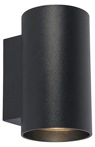 Chytrá designová nástěnná lampa černá vč. 2 Wifi GU10 - Sandy