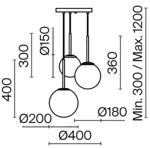 MAYTONI Závěsné svítidlo Basic form MOD321PL-03B