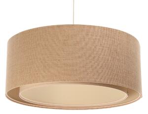 BPS koncept Závěsné svítidlo BOHO, 1xE27, ø 50 cm, v. 20 cm Barva: Konopná béžová