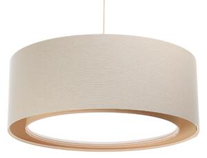 BPS koncept Závěsné svítidlo BOHO, 1xE27, ø 50 cm, v. 20 cm Barva: Bílé dřevo