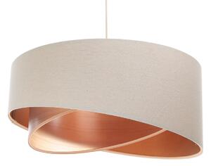BPS koncept Závěsné svítidlo BOHO, 1xE27, v. 20 cm Barva: Béžová-měděné