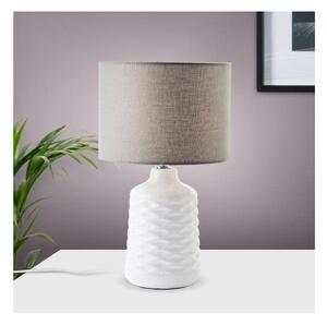 Brilliant 94569/70 Stolní keramická lampa ILYSA BÍLO-ŠEDÁ