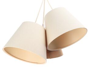 BPS koncept Závěsné svítidlo BOHO, 3xE27, 3x ø 15 cm Barva: Bílá-hnědá