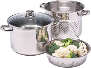 Hrnec na těstoviny s vložkou a napařovákem KitchenCraft World of Flavours KCPASTAPOT