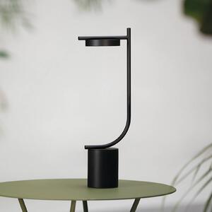 GRUPA LED stolní lampa na akumulátor Igram, černá, 40 cm, IP44, stmívatelný, Černá, Obývací pokoj / jídelna, kov, Design