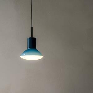 GRUPA Závěsné světlo Grupa Onda, modré, Ø 17 cm, sklo, GU10, stmívatelný, Modrá, Obývací pokoj / jídelna, Hliník, Design
