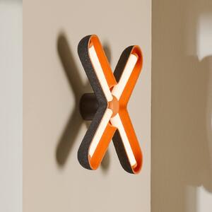 LOOM DESIGN LED nástěnné světlo Fuzz, oranžová/černá, 50 cm, stmívatelný, Žlutá / oranžová, Obývací pokoj / jídelna, Plast, Moderní