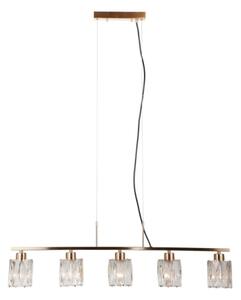 ITALUX PND-40814-5-HBR - Lustr na lanku SIMONA 5xE14/40W/230V zlatá