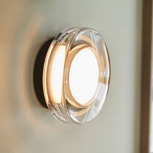 LOOM DESIGN LED nástěnné světlo Hugo, černá/čirá, Ø 17 cm, IP65, stmívatelný, Černá, Obývací pokoj / jídelna, Plast, Moderní