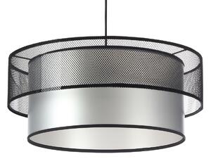BPS koncept Závěsné svítidlo DUO ellegant černá síťovina, 1xE27, ø 40 cm Barva: Stříbrná