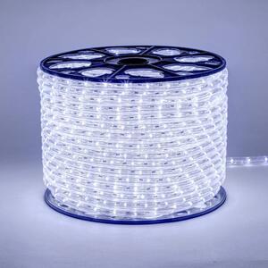 DECOLED Easy Fix světelná LED hadice venkovní, 100 m, ledově bílá, čirý kabel, IP44, cívka