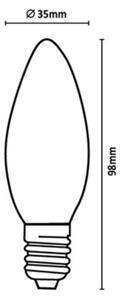 Rabalux 79216 - LED Žárovka FILAMENT C35 E14/4W/230V 3000K