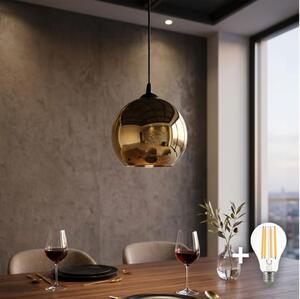 LED Lustr na lanku CUBUS pr. 25 cm 1xE27/15W/230V
