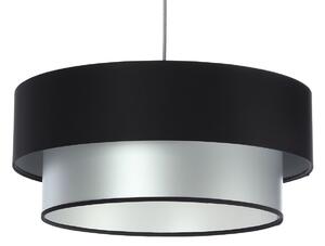 BPS koncept Závěsné svítidlo DUO ellegant černý satén, 1xE27, ø 40 cm, v. 20 cm Barva: Stříbrná