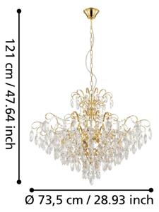 Eglo 39606 - Lustr na řetězu FENOULLET 9xE14/25W/230V zlatá
