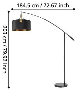 Eglo 39966 - Stojací lampa TORTOLA 3xE27/40W/230V černá/zlatá