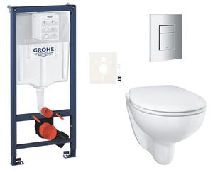 Závěsný wc set do lehkých stěn / předstěnová montáž Grohe Bau Ceramic SIKOGRSBAUSCP00