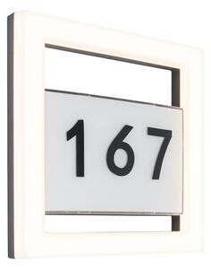 Lutec 5194301118 LED venkovní nástěnná lampa Alice 1x13W | 800lm | 3000K | IP44 - s číslem domu