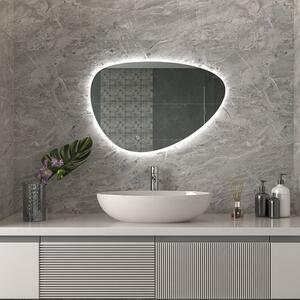 EBS Pluto Asymetrické zrcadlo 80x55 cm s LED podsvícením na dotykové tlačítko PLUTOZ8055