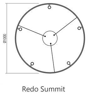 Zlatý závěsný lustr s bodovkami Redo Group Summit
