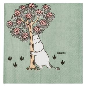 Arabia Ubrousky Moomin Loving Care 33x33cm, 20ks / zelené