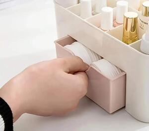 Úložný box na kosmetiku se zásuvkou Pink 20x10 cm