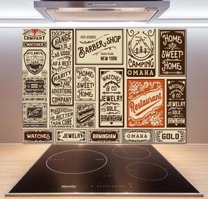Panel do kuchyně Reklamy a etikety pksh-86143248