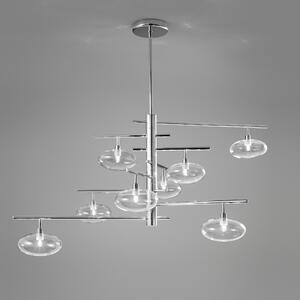 Metal lux 260.188.01 Dolce, závěsné svítidlo 8xG9, chrom/čiré sklo, 80x50cm