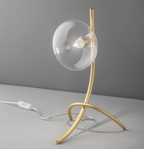 Metal lux 261.211.01 Dolce, stolní lampa 1xG9, zlatá/čirésklo, výška 31cm
