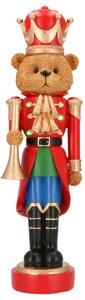 Dům Vánoc Vánoční dekorace Louskáček medvěd s trumpetou 46,5 cm
