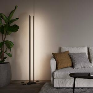 Wever & Ducré Lighting WEVER DUCRÉ LED stojací lampa Finlin černá 2 700 K stmívač, stmívatelný, Černá, Obývací pokoj / jídelna, Hliník, Moderní