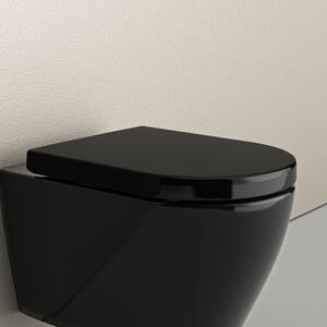 WC prkénko U1002 - funkce Soft-close - černá lesklá